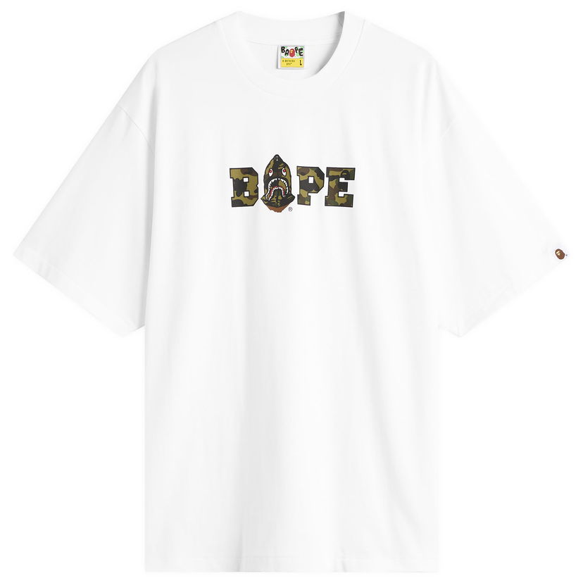 Majica kratkih rukava BAPE A Bathing Ape 1st Camo BAPE Logo T-Shirt Bijela | 001TEL801315M-WHT