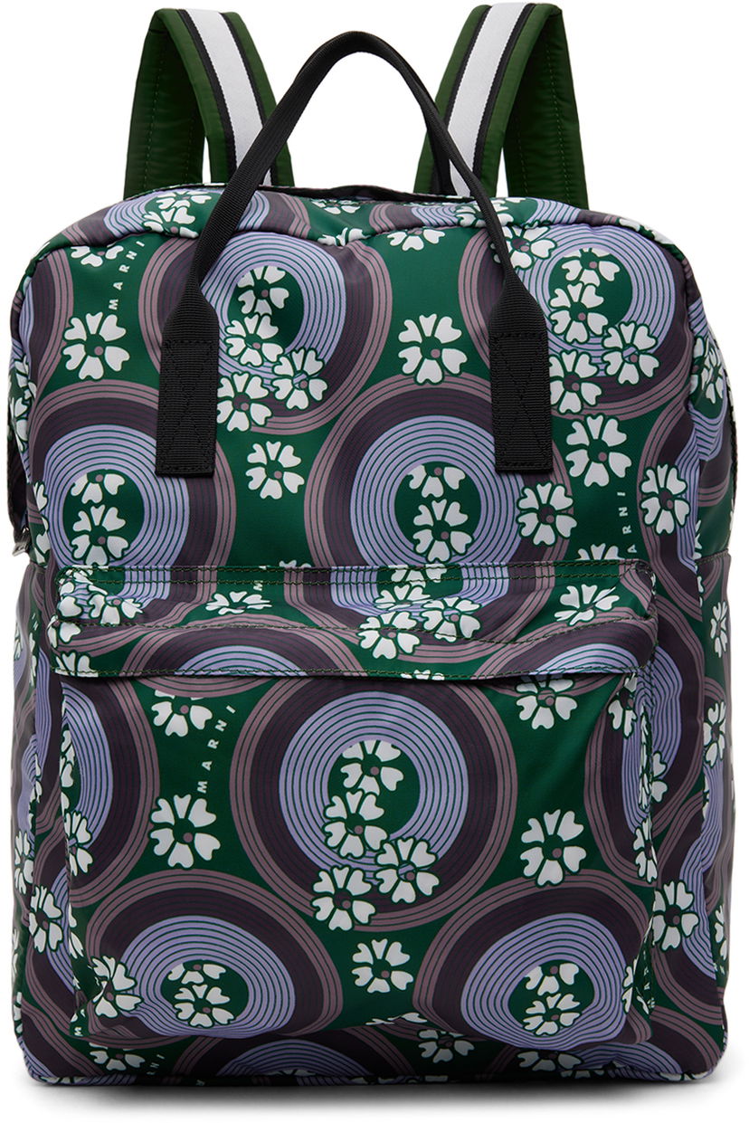Ruksak Marni Marni 70s Circles Print Backpack Zelena | M00965