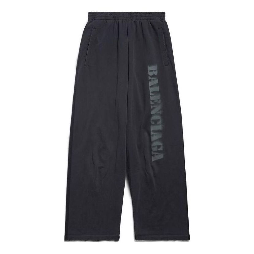 Trenirka Balenciaga Stencil Type Baggy Sweatpants Crna | 771081TQVA41750