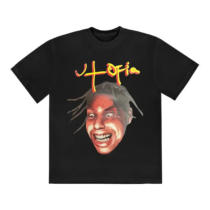Majica kratkih rukava Cactus Jack by Travis Scott Travis Scott Utopia II T-Shirt Crna | TSUT-SS03
