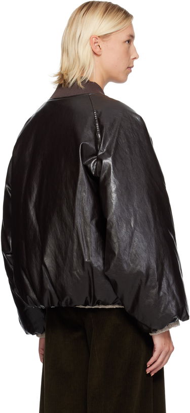 Pernata jakna Max Mara Potente Faux-Leather Down Jacket Smeđa | 2525486042600, 2