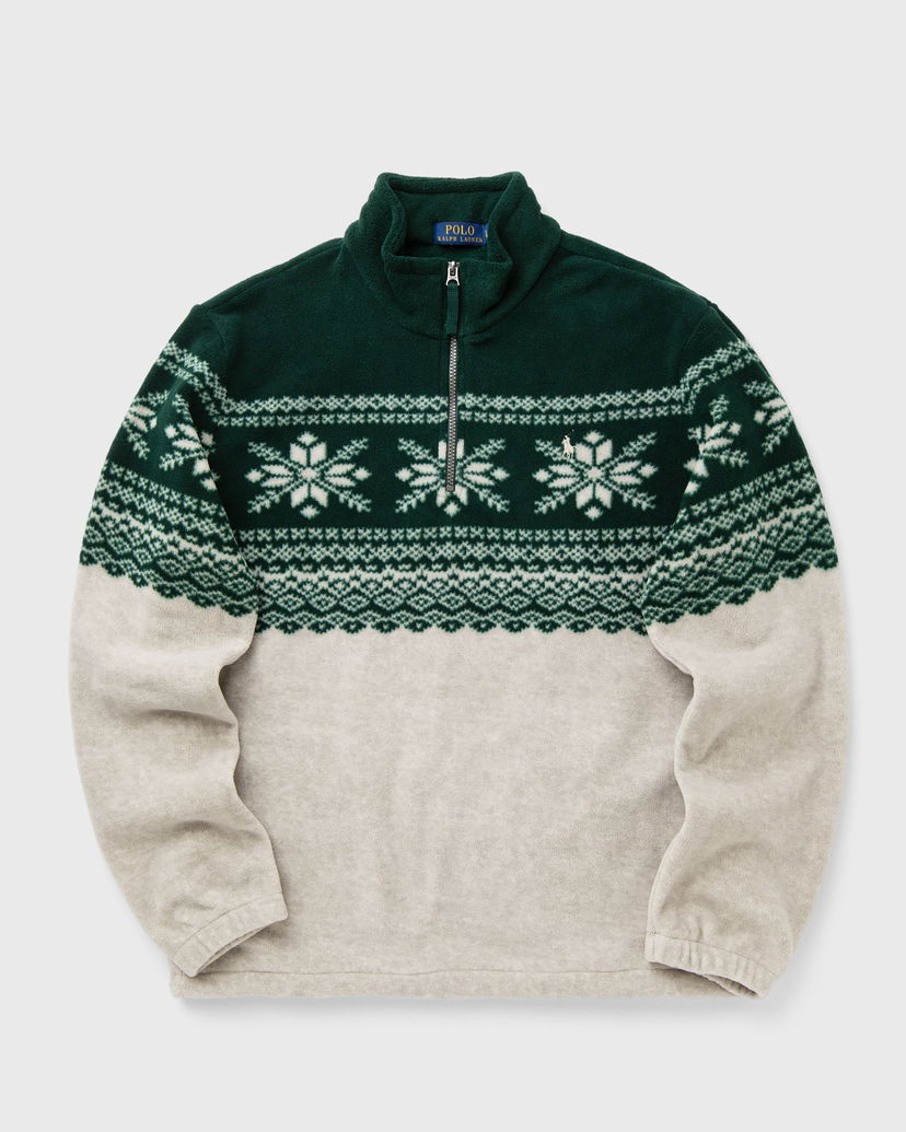 Dukserice Polo by Ralph Lauren Fair Isle Fleece Half-Zip Sweatshirt Zelena | 710952261001