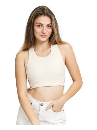 Grudnjak Roxy Golden Hours Medium Support Sports Bra Bež | ERJKT03807-TEH0