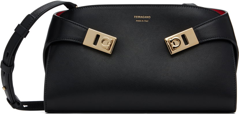 Ručna torbica FERRAGAMO Ferragamo Hug Mini Crossbody Bag Crna | 774628