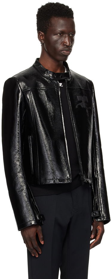 Jakna Courrèges Iconic Leather Jacket Crna | 124CBL175VY0014, 1