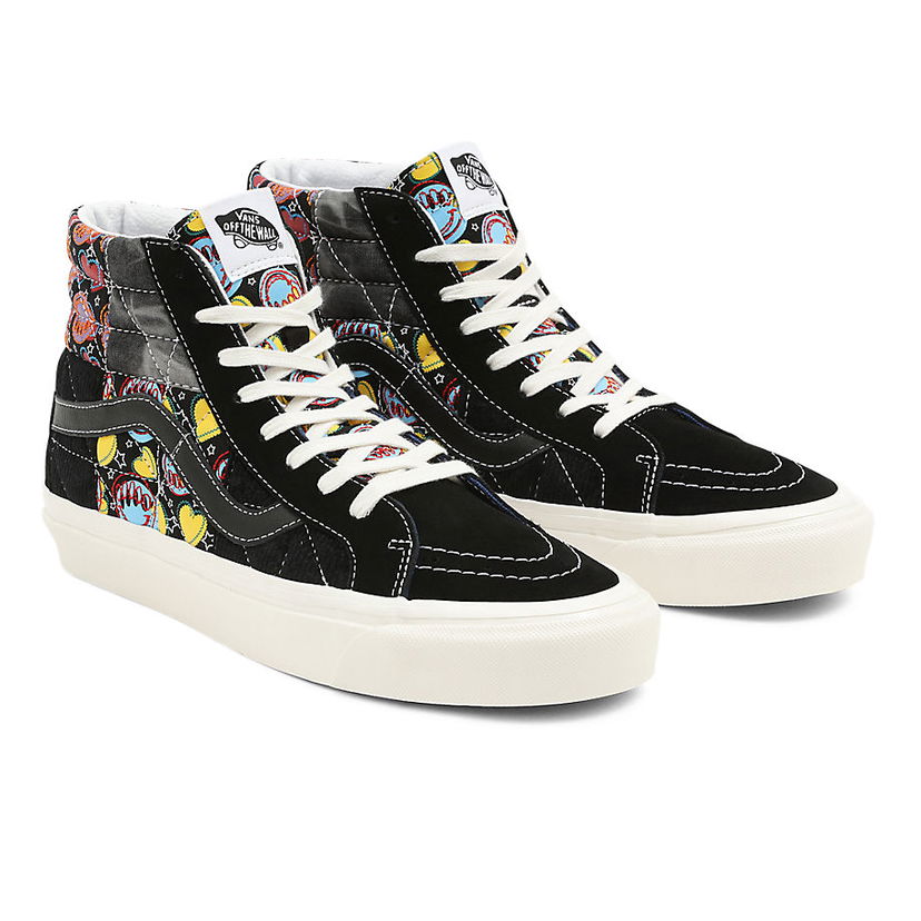 Tenisice i cipele Vans Anaheim Factory Sk8-Hi 38 Dx Positivity Patchwork Crna | VN0A54FBA5J