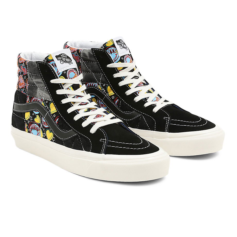 Tenisice i cipele Vans Anaheim Factory Sk8-Hi 38 Dx Positivity Patchwork Crna | VN0A54FBA5J, 0