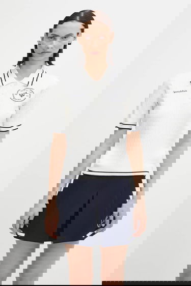 Polo majica Sporty & Rich Polo Eden Crest Cable Knit Bijela | TO06860666WH50, 0