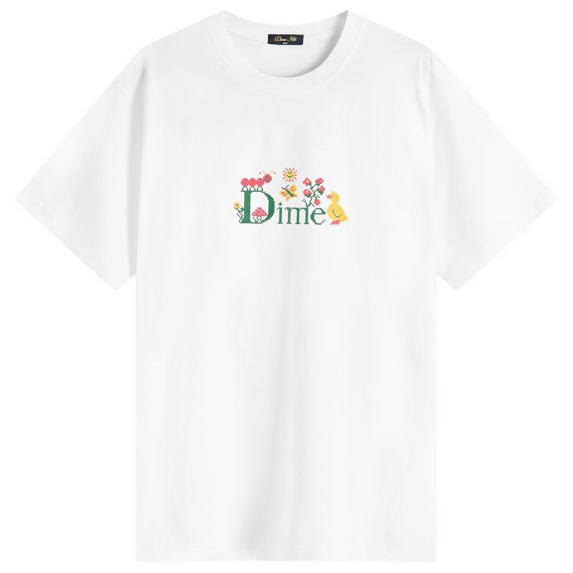 Majica kratkih rukava Dime Dime Classic Cross Stitch T-Shirt, Size Large Bijela | DIMESU2560-WHT