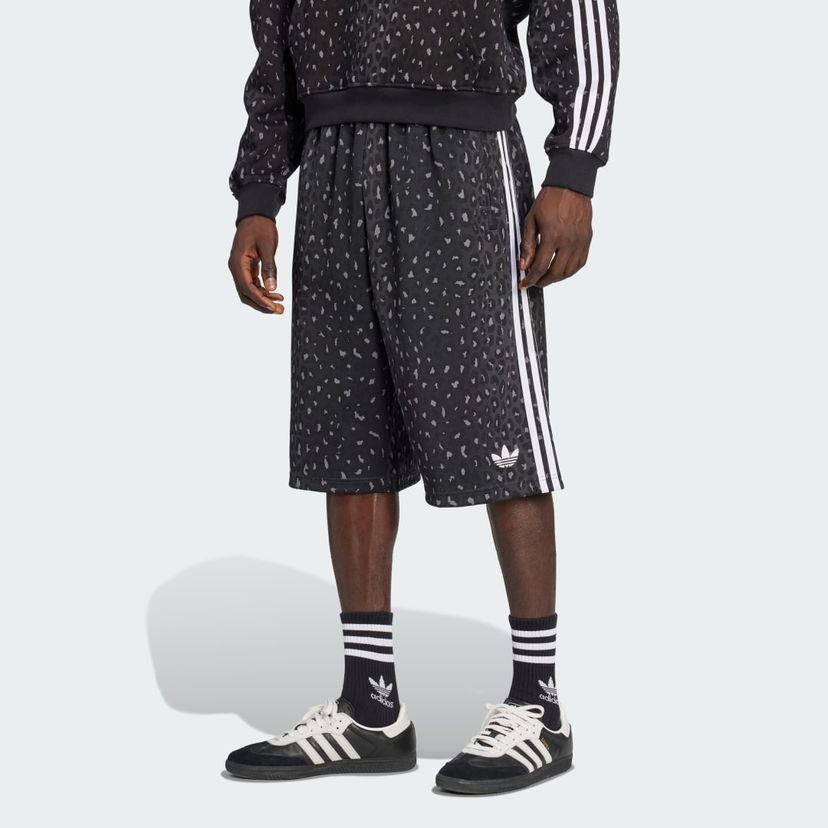 Kratke hlače adidas Performance Leopard Print Shorts Crna | JV7567