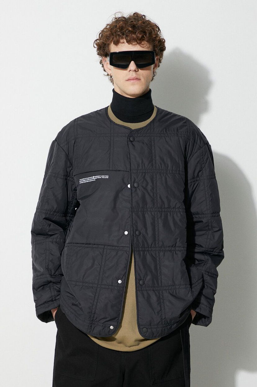 Pernata jakna PANGAIA Pangaia Quilted Liner Jacket Crna | 10000529