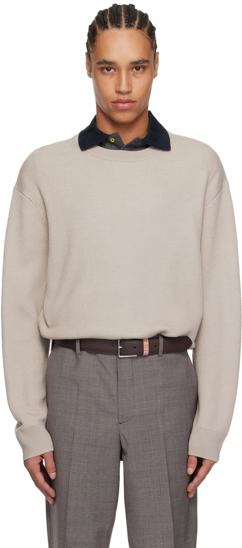Džemper Paul Smith Paul Smith Ribbed Knit Sweater Bež | M1R-247Z-P02587-07