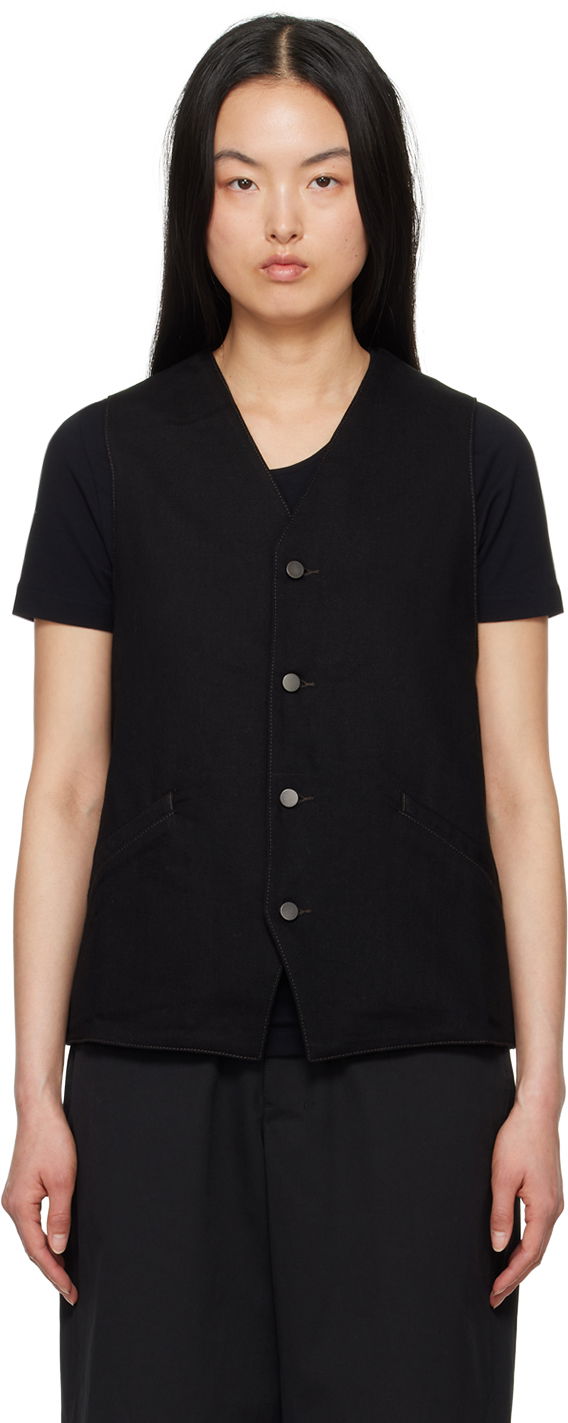Prsluk LEMAIRE Lemaire Button Denim Vest Crna | OW1071 LD1004