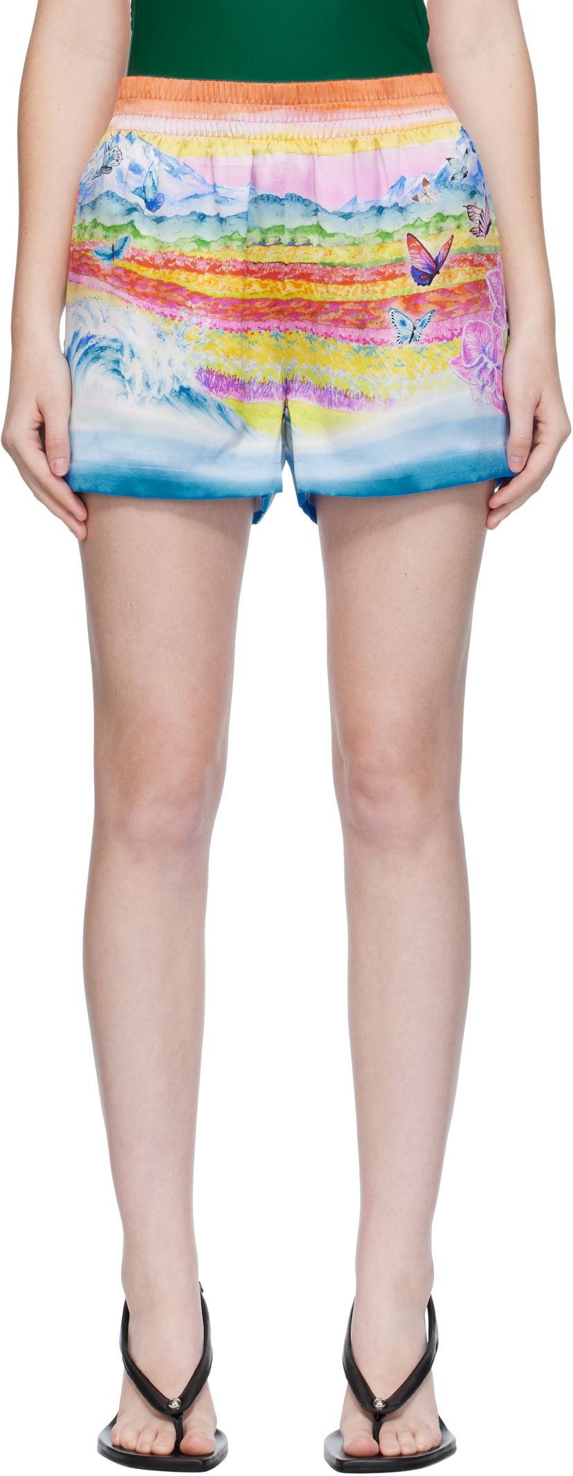 Kratke hlače Casablanca Casablanca Silk Printed Shorts Višebojno | WPF25-TR-104-02