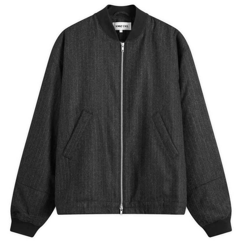 Bomber jakna YMC YMC Basement Bomber Jacket Chalkstripe Crna | END-YMCNWB-PWT