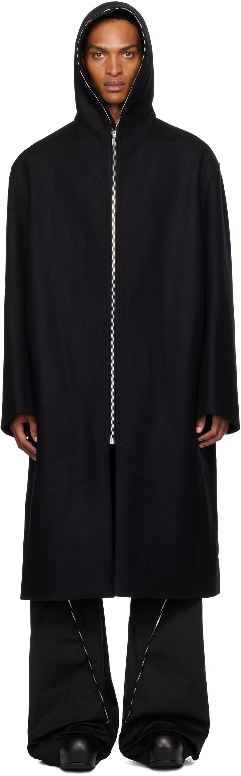 Kaputi Rick Owens Rick Owens Concordians Mac Coat Crna | RU02E1979 WSF