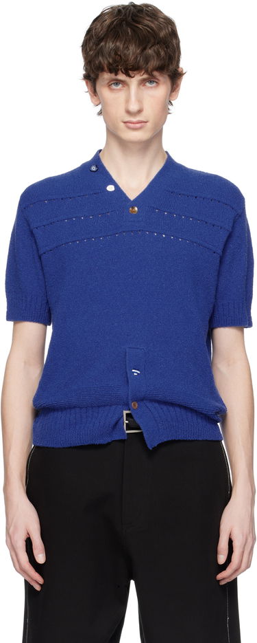 Džemper ADER ERROR ADER error Knitted V-Neck Sweater Plava | BO01SSKT0502BL, 0