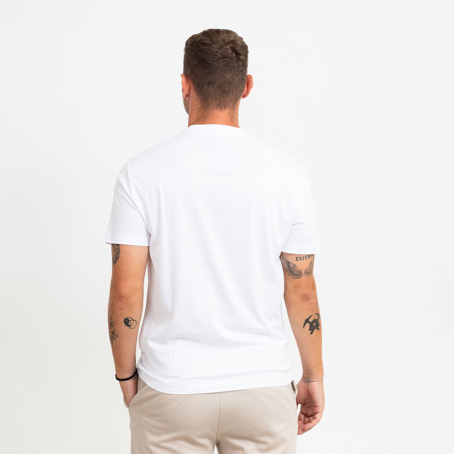 Majica kratkih rukava Emporio Armani EA7 T-Shirt With Logo Print Bijela | 6DPT81-PJVPZ-1100, 1