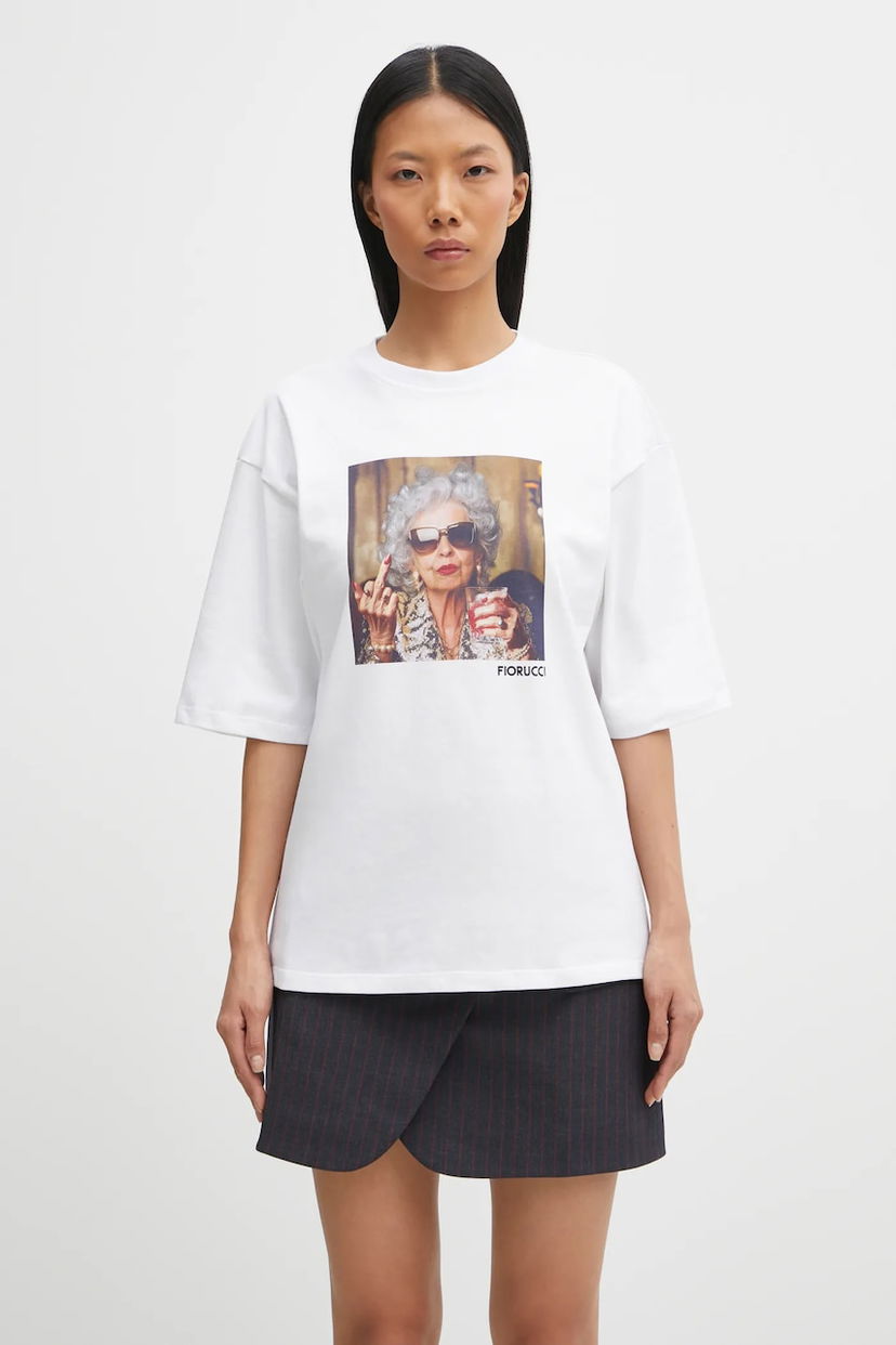 Majica kratkih rukava Fiorucci Oldies but Goldies Print Relaxed Fit T-Shirt Bijela | W25FWJTS004CJ01WH04