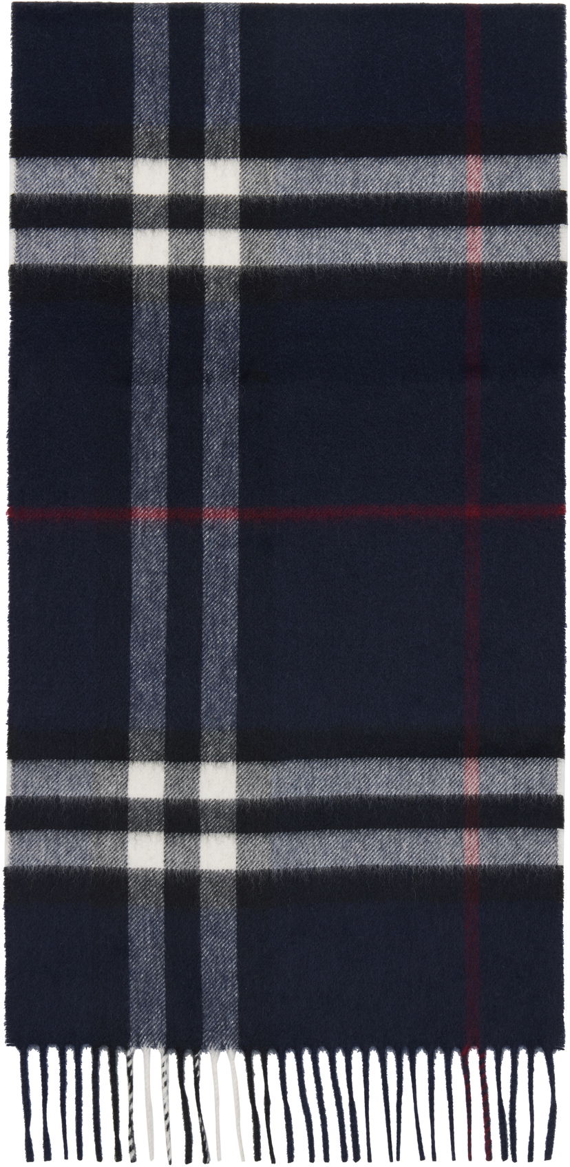 Šal Burberry Burberry Check Cashmere Scarf Tamnoplava | 8112641