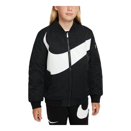Bomber jakna Nike Kids' Printed Warm Bomber Jacket Crna | DQ8303-010