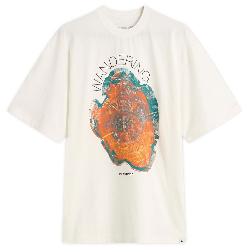 Majica kratkih rukava and wander Wandering Printed T-Shirt Bijela | 5745284091-030