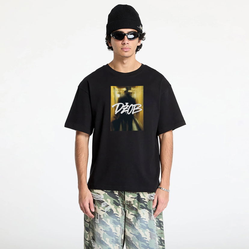 Majica kratkih rukava Footshop FTSHP x Džob T-Shirt Crna | FTSHP_545