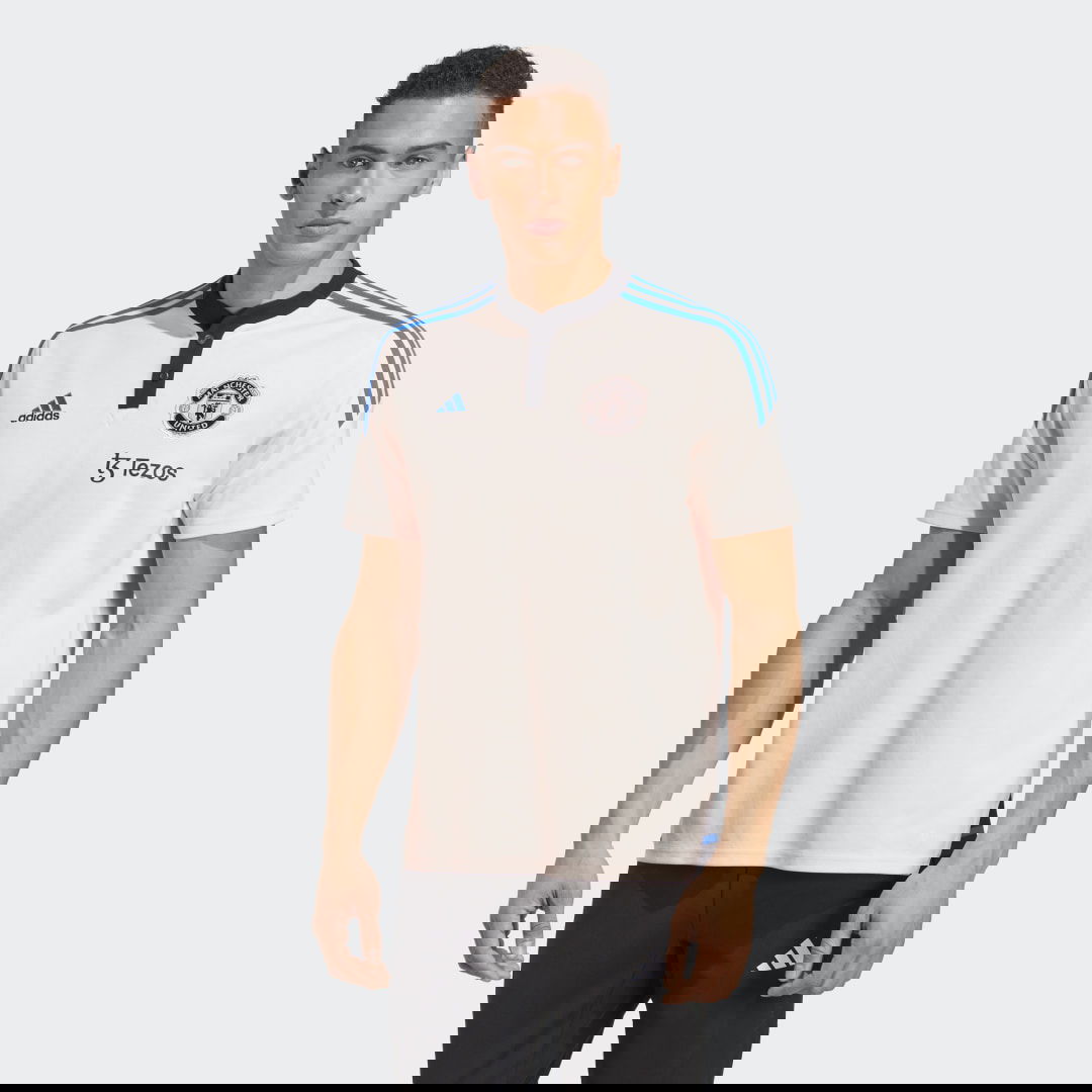 Polo majica adidas Originals Manchester United Condivo 22 Bež | HT4286, 0