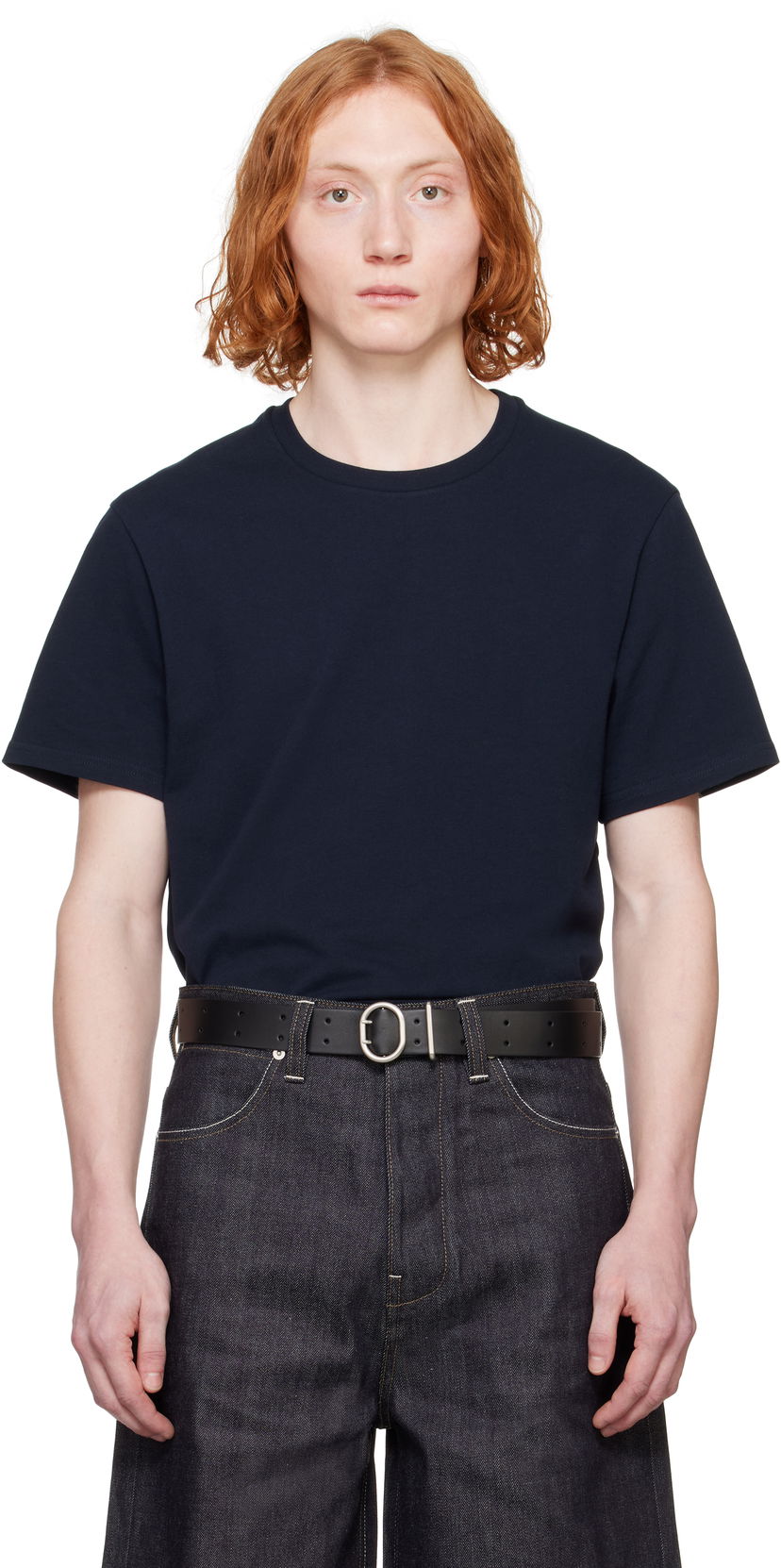 Majica kratkih rukava Jil Sander Jil Sander Crewneck T-Shirt Tamnoplava | J47GC0153_J20103