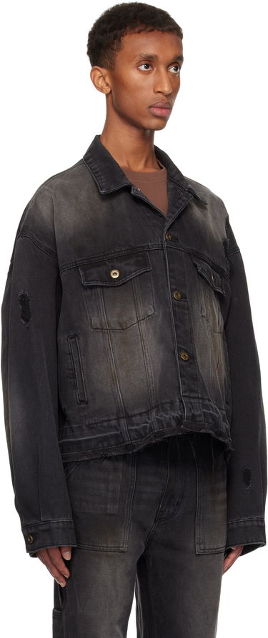 Jakna We11done Distressed Denim Jacket Crna | WD-DJ3-24-310-U-BK, 1