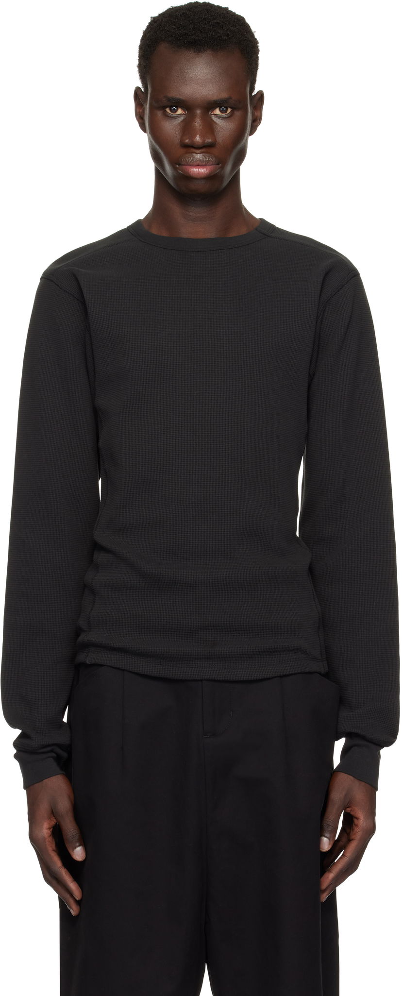 Džemper Entire Studios Entire Studios Thermal Long Sleeve T-Shirt Crna | ES2260SO