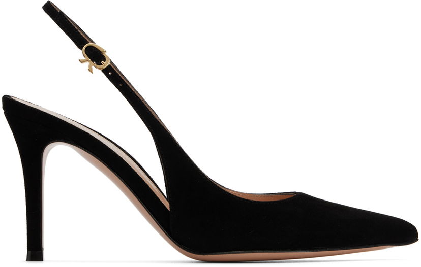 Tenisice i cipele Gianvito Rossi Suede Slingback Pumps Crna | G95433-85RIC-CAM