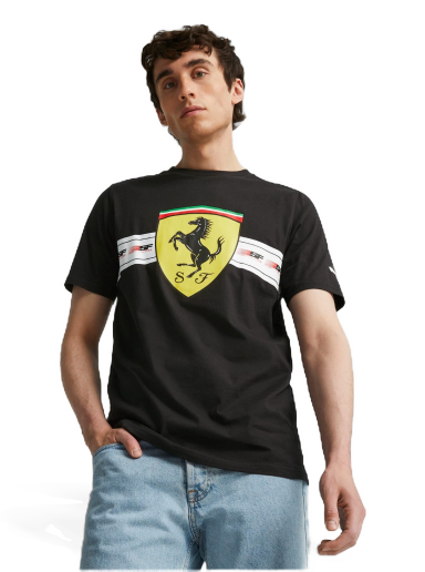 Majica kratkih rukava Puma Scuderia Ferrari Motorsport T-Shirt Crna | 620953_01