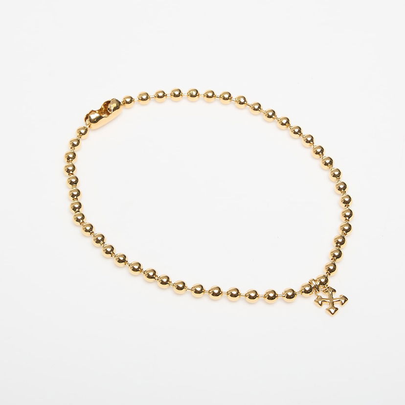 Ogrlica Off-White Off-White Arrow Ball Chain Necklace Žuta | OWOB13WF25MET0017600