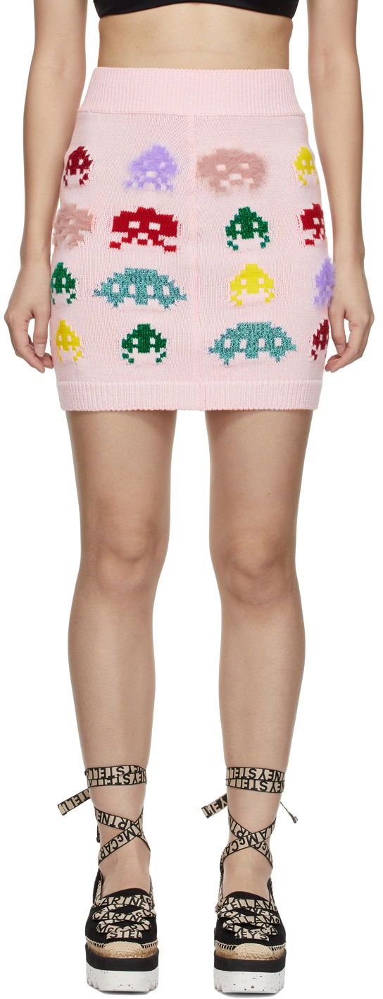 Suknja Stella McCartney Stella McCartney Gamer Knit Mini Skirt Ružičasta | 6042883S2328