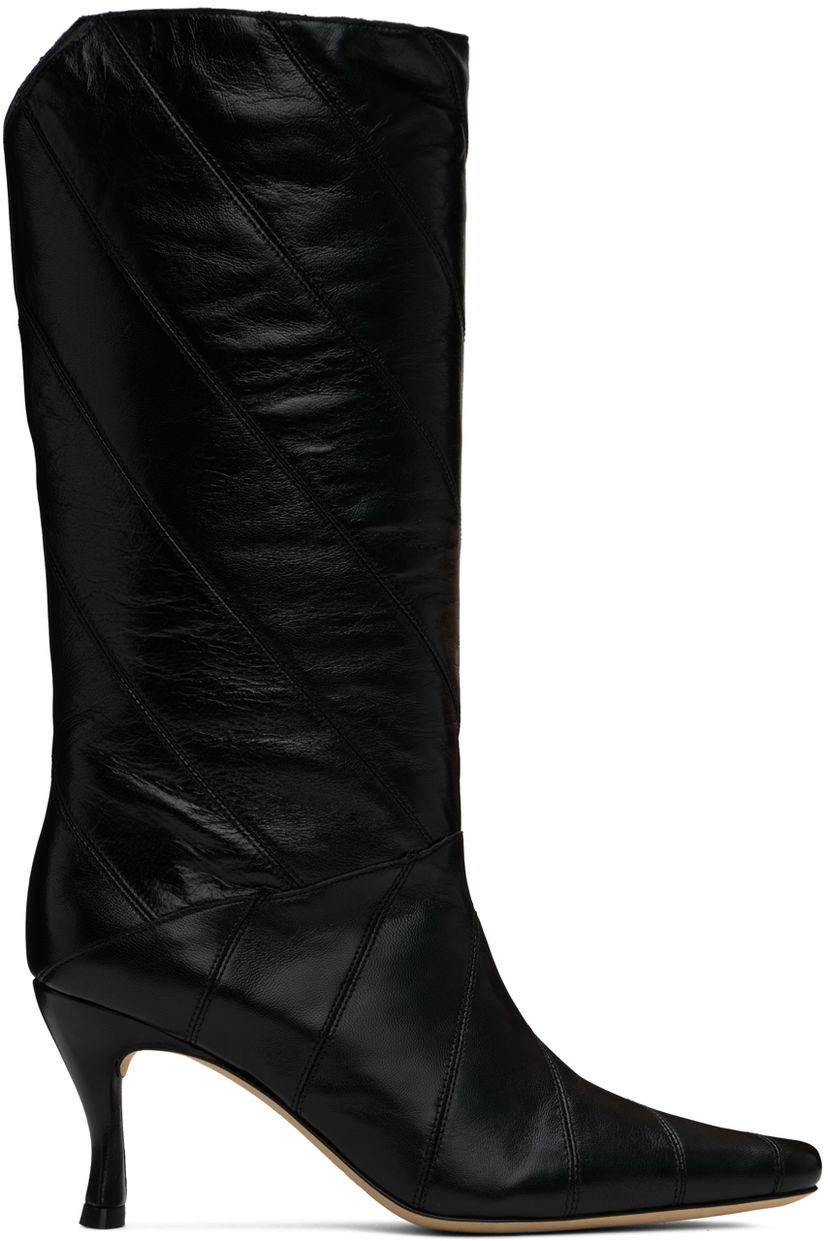 Odjeća BY FAR BY FAR Steph Creased Leather Boots Crna | MWFBO061LL002BK001PL