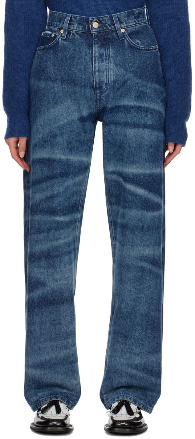 Jeans Eytys Benz Wide Leg Jeans Plava | A039049