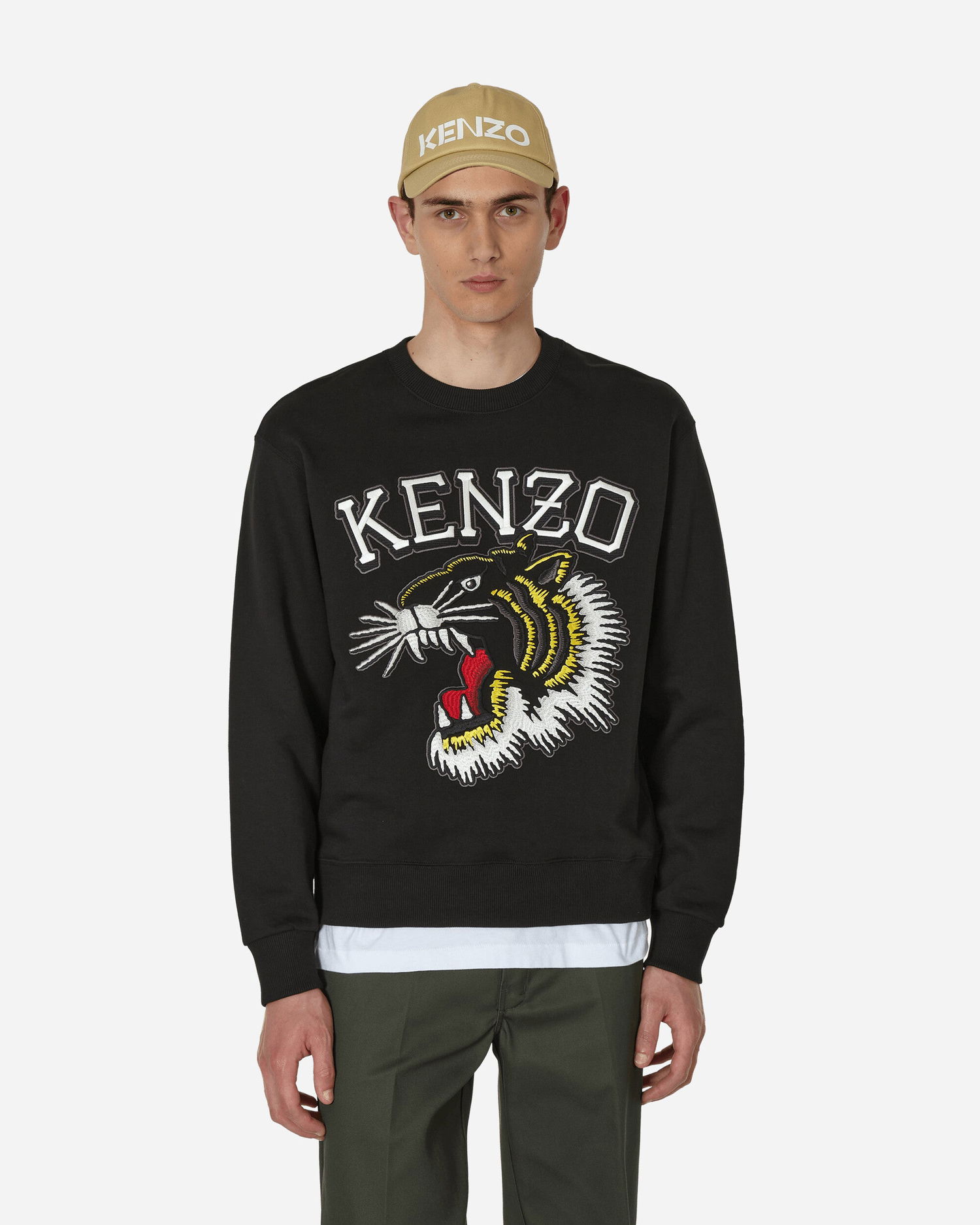 Džemper KENZO Tiger Varsity Jungle Crewneck Crna | FD65SW0494MF 99J, 1