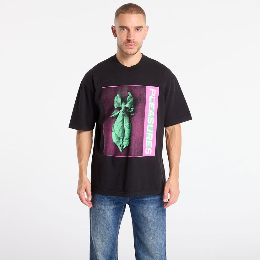 Majica kratkih rukava Pleasures PLEASURES Leaf T-Shirt Crna | P25F073-BLACK