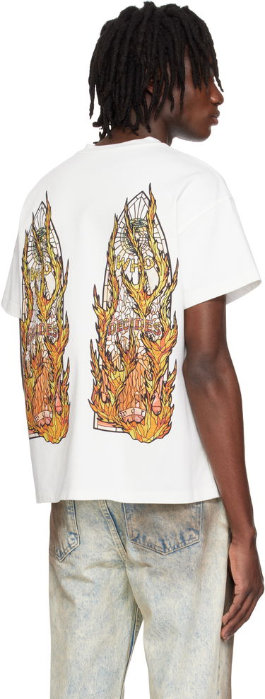Majica kratkih rukava Who Decides War Who Decides War Flame Glass T-Shirt Bijela | 1110030001SE25, 2
