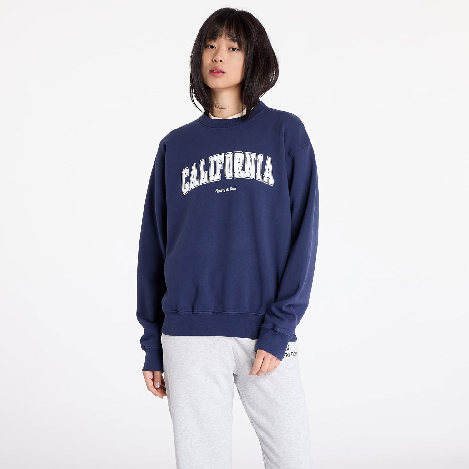 Dukserice Sporty & Rich California Crewneck Sweatshirt Tamnoplava | ST071516501BL32, 1