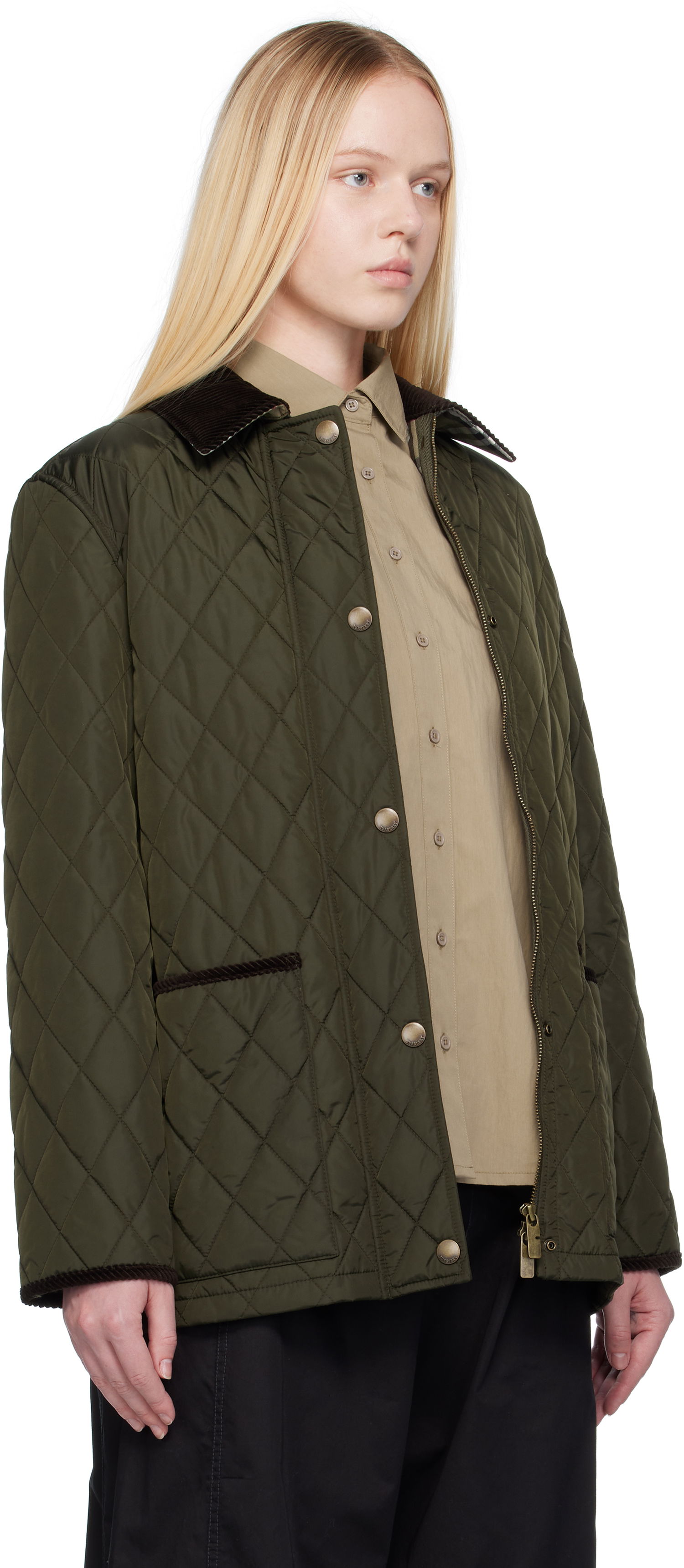 Jakna Burberry Burberry Broadway Quilted Jacket Zelena | 8113840, 1