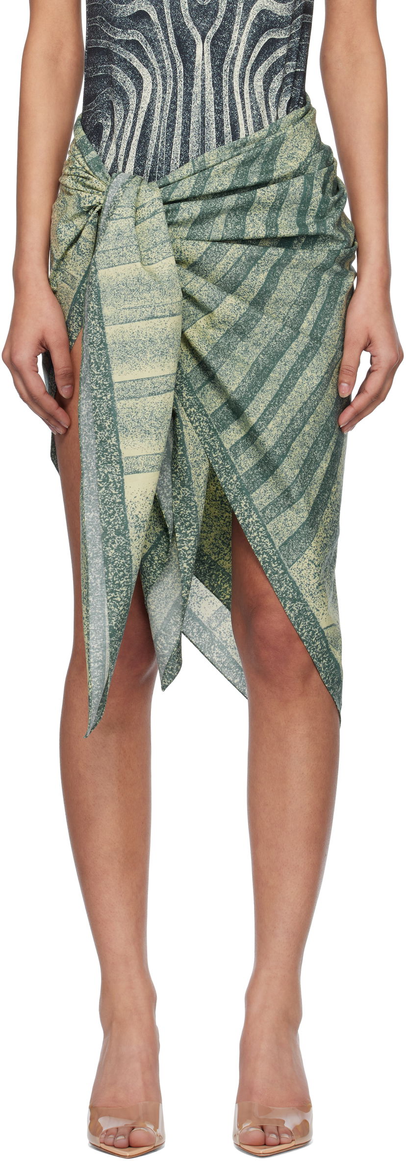 Suknja Jean Paul Gaultier Jean Paul Gaultier 'The Spirale' Sarong Zelena | 25/34-U-JU175-C596-0351