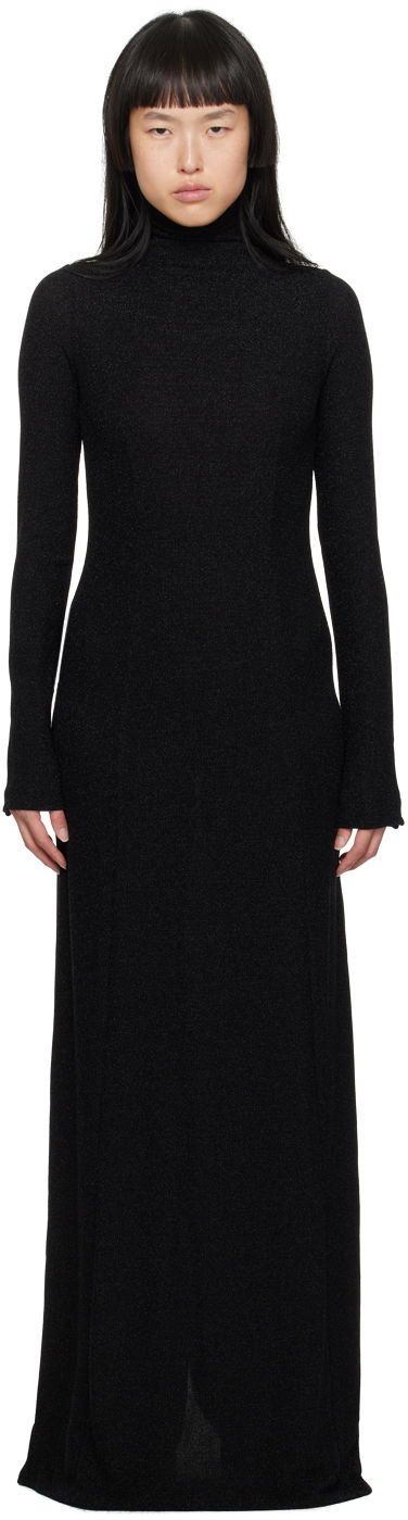 Haljina rag & bone Rag & Bone Lilith Maxi Dress Crna | WAC23H3010T910