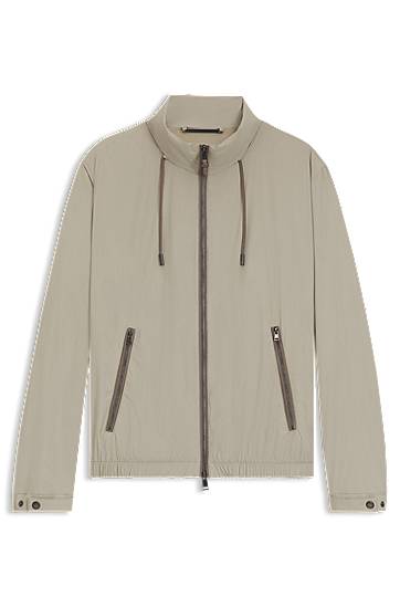 Vjetrovka BOSS Packable Windbreaker Jacket Bež | 50543510