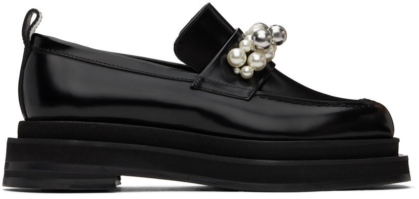 Odjeća Simone Rocha Simone Rocha Bell Charm Heart Toe Platform Loafers Crna | LOF1B 0740