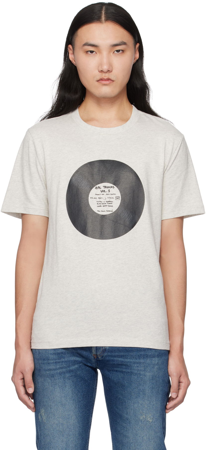 Majica kratkih rukava A.P.C. Vinyl Graphic T-Shirt Bež | COBQX-M26484