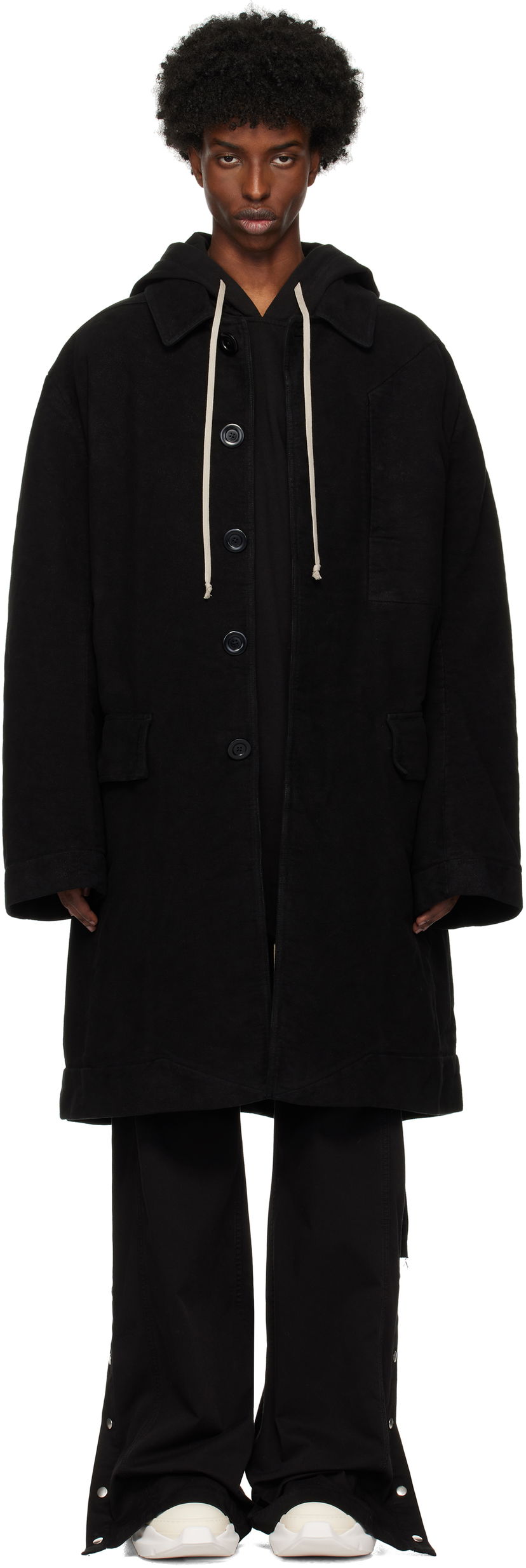 Kaputi Rick Owens Jumbo Mac Coat Crna | DU02D2968 MO