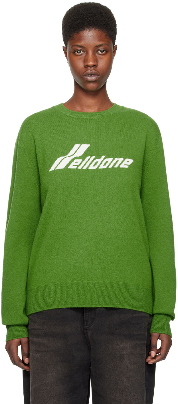 Džemper We11done Jacquard Sweater Zelena | WD-KT0-24-605-U-OV