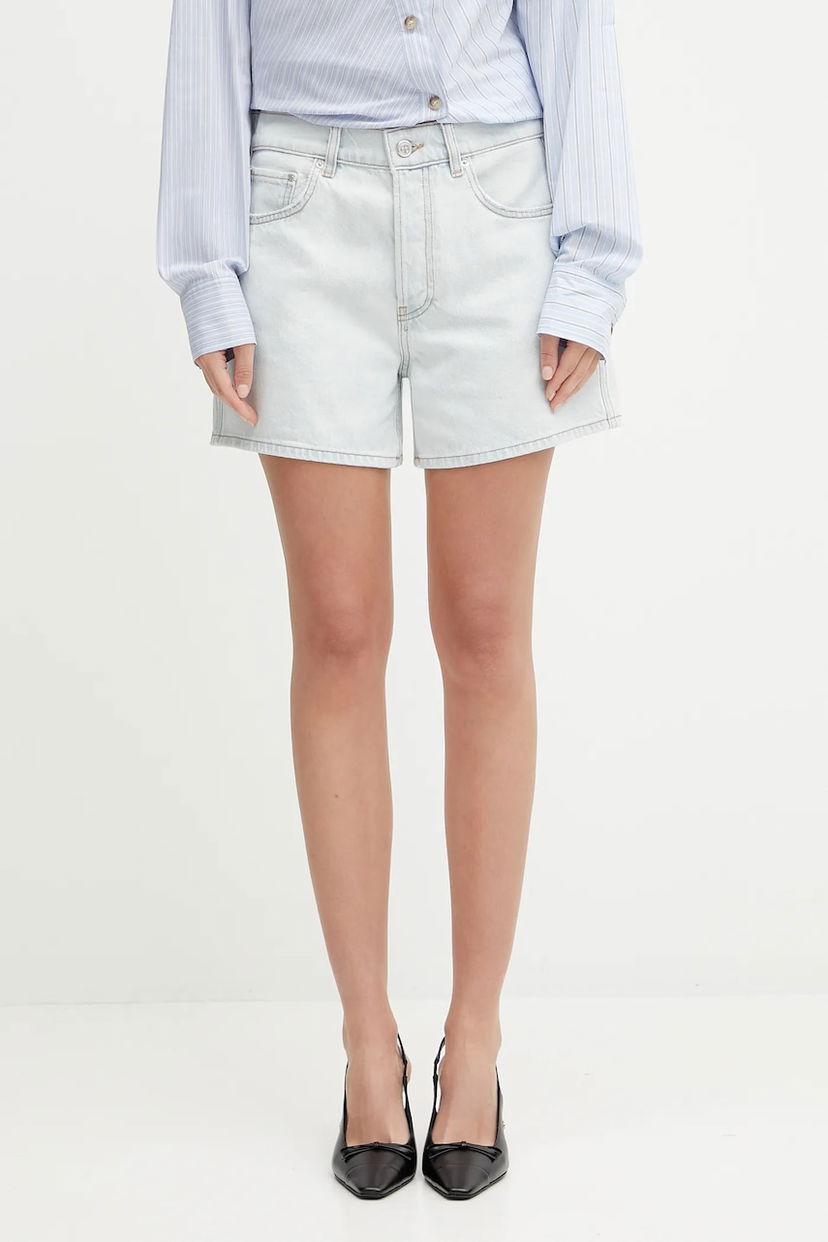 Kratke hlače Anine Bing Anine Bing Dalton High Waist Shorts Plava | A.05.0355